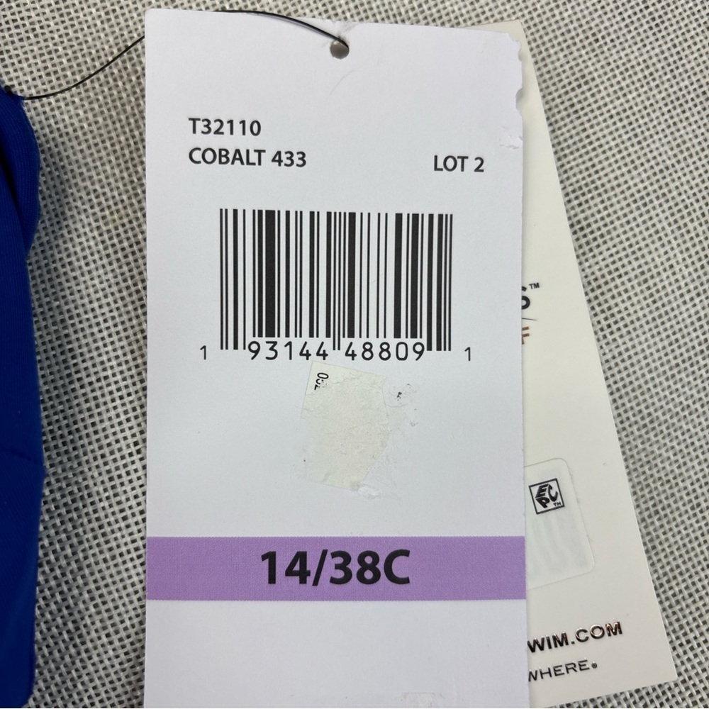 Coco Reef COBALT Tummy-Control Contrast One-Piece Swimsuit US 14/38C - Picture 5 of 16